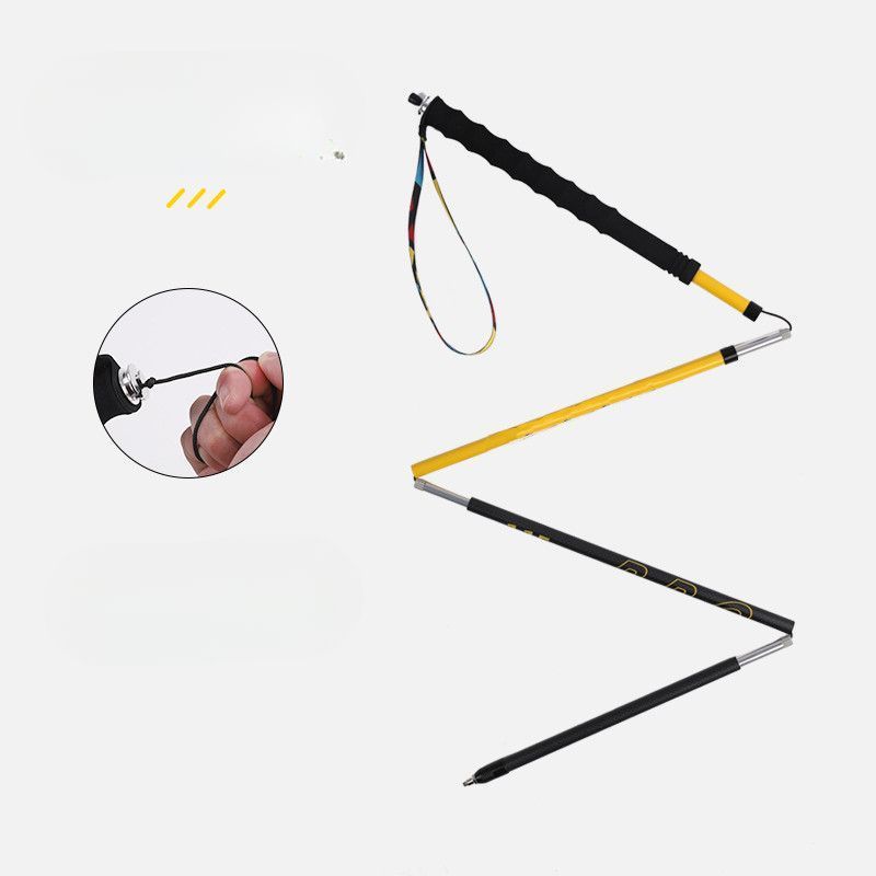 Tail Single Pole Walking Folding Ultralight Carbon Fiber Trail Running Hiking Stick_voghion.com