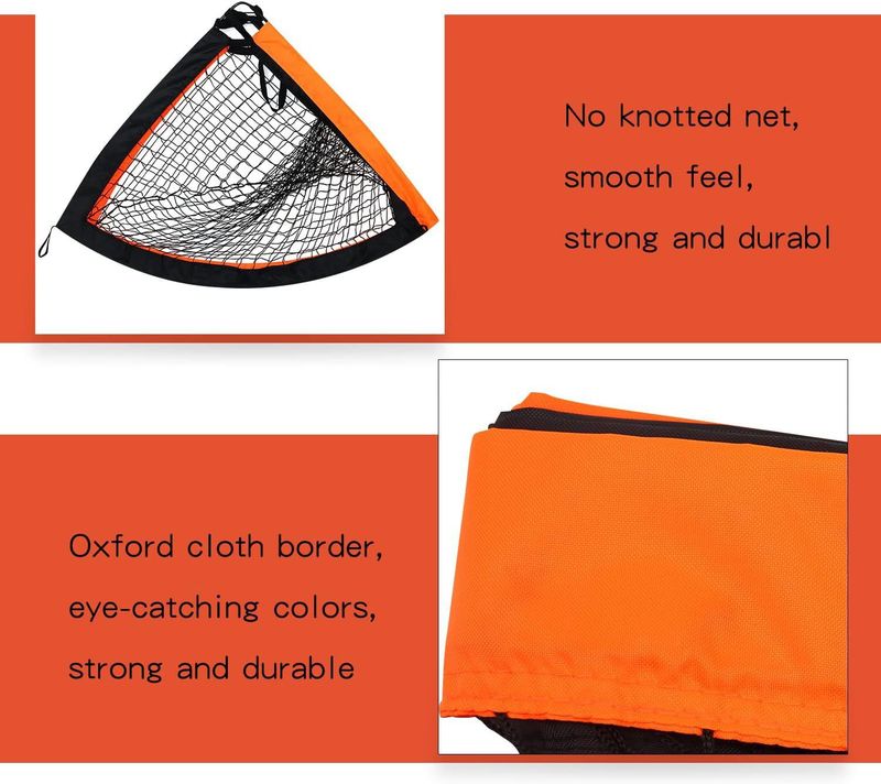 Kids Pop-Up Soccer Goal - Portable Foldable Football Net With Carry Bag For Indoor/Outdoor Training_voghion.com
