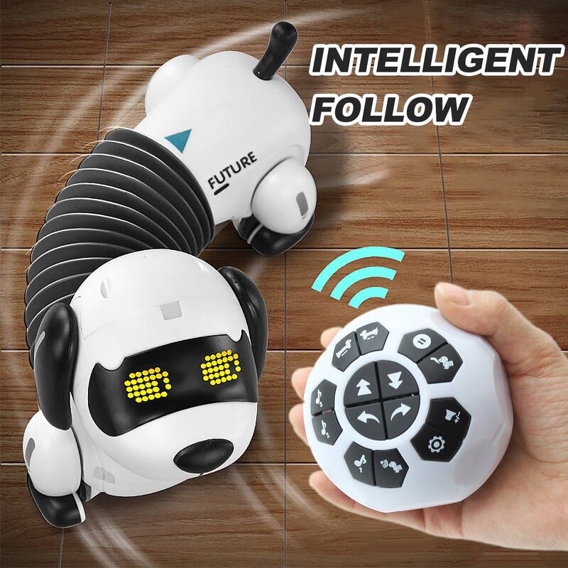 Remote Control Robots Dog Toy, RC Robot Dachshund Puppy Interactive Intelligent, Programmable Smart Robotic Pets For Kids 8+_voghion.com