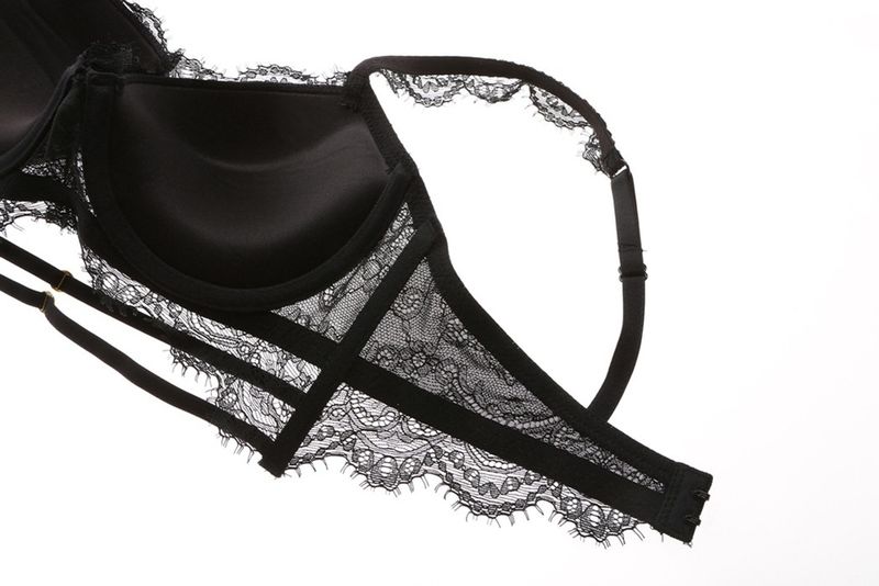 Seksowna koronkowa bielizna damska, mały biust, wygląda na duży, marszczona bielizna, piersi po bokach, zapobiegająca obwisaniu, duży rozmiar, zestaw biustonosza_voghion.com