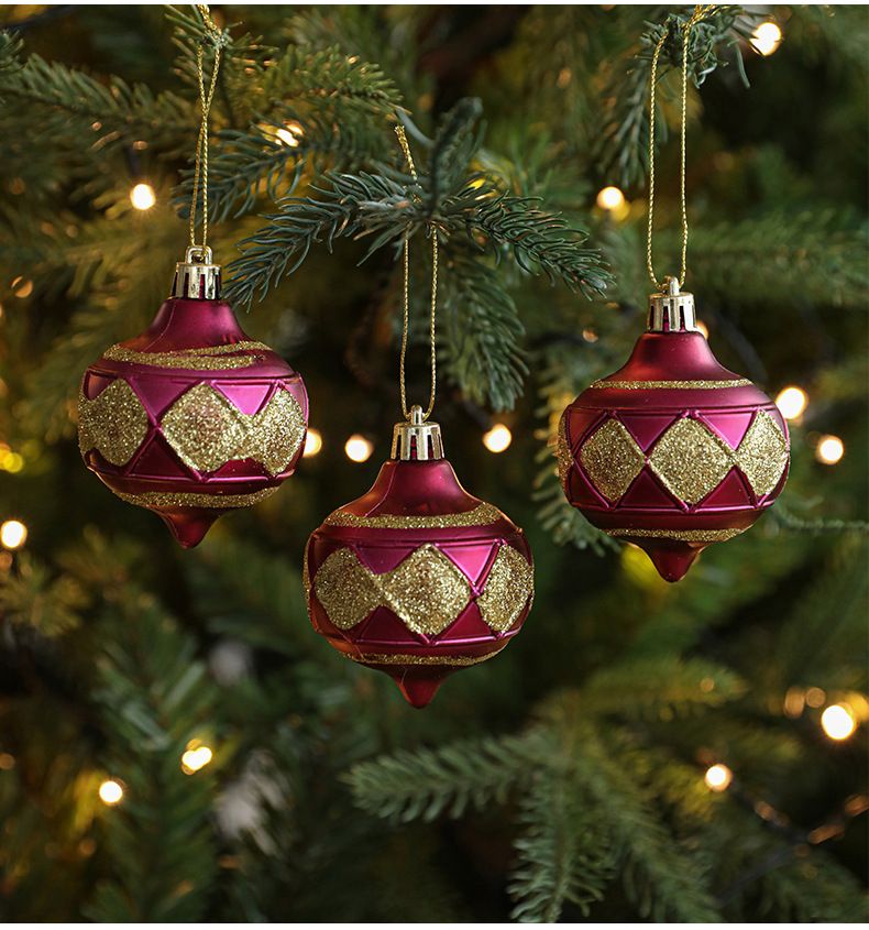 Ensemble de 18 décorations de Noël en plastique métallisé or rose – Décorations à suspendre pour sapin, couronne et décoration de table de fêtes_voghion.com