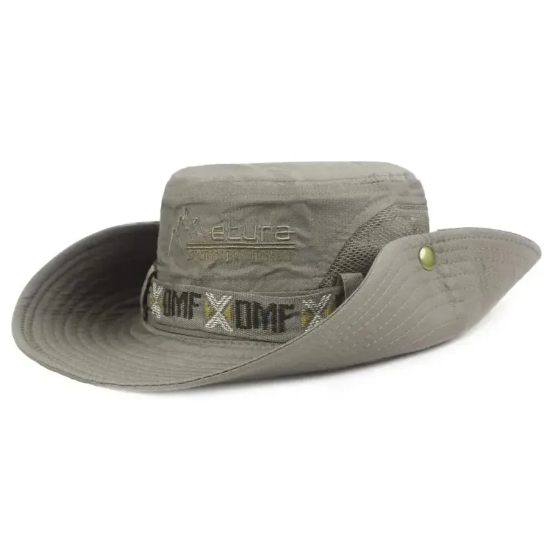 Moud Summer Männer Eemer Outdoor UV Schutz Breet Rand Panama Safari Juegd Wanderen Mesh Fëscher Hut Strand Sonneschutz Cap_voghion.com