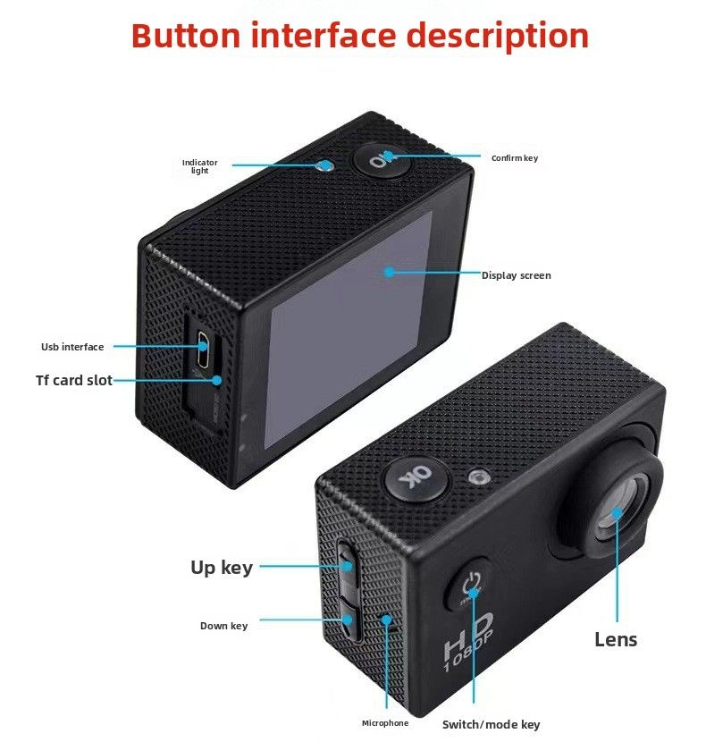【High Quality】 4K Outdoor Diving F60r Cycling 2.4G Remote Control WIFI Sports Camera Camcorder_voghion.com