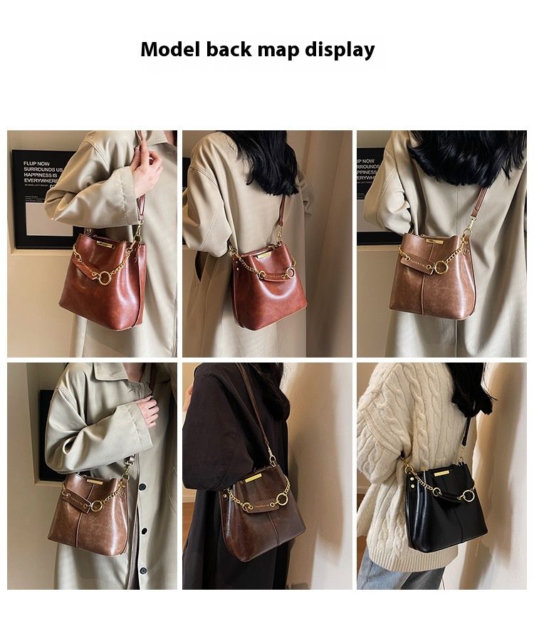 Damentasche Neue Umhängetasche Herbst und Winter Bucket Bag High-End Sense Vielseitige Nischendesign-Retro-Umhängetasche für Damen_voghion.com