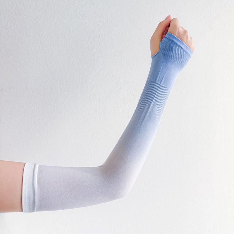 Cyclisme d'été pour hommes et femmes, couleurs changeantes, protection solaire, manches en soie fine, résistant aux UV_voghion.com