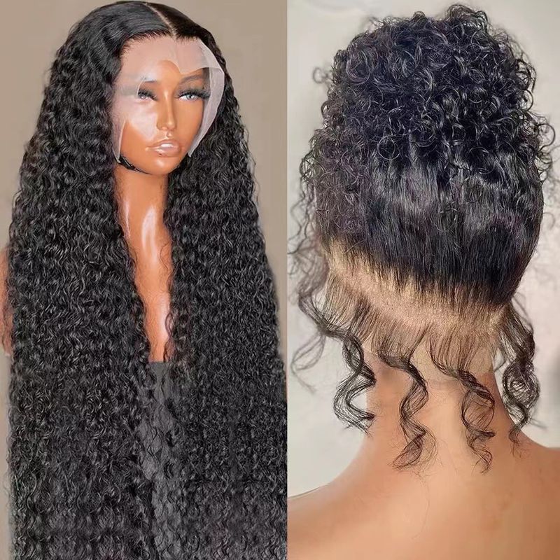 Perruque en dentelle frontale perruque cheveux longs bouclés petite perruque africaine bouclée couverture_voghion.com