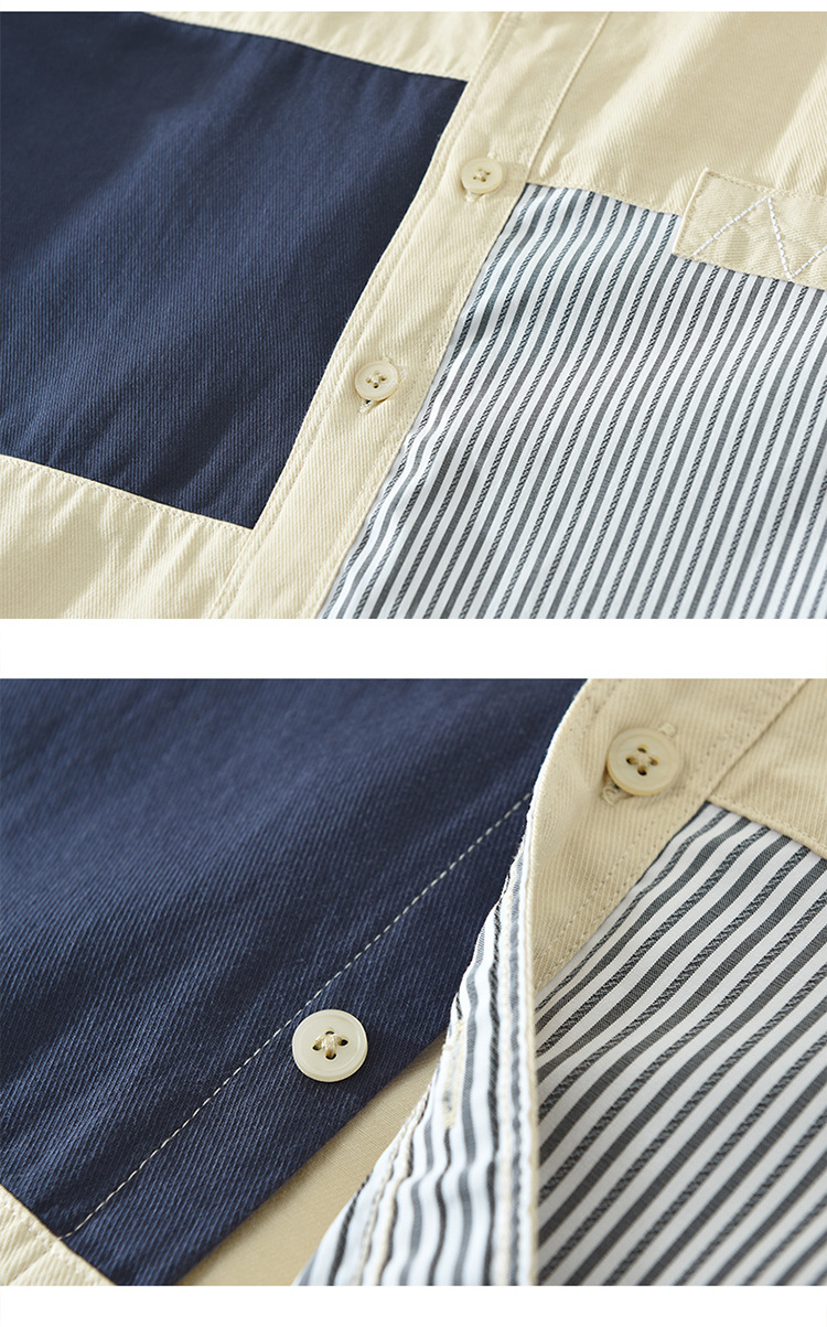 6758 Camicia a maniche lunghe fresca in stile giapponese, patchwork di moda maschile, top casual ampio e versatile, un sostituto per i capelli_voghion.com