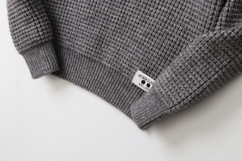 Mother & Kids Half-Zip Lambswool Sweater - Soft & Warm Winter Pullover For Big Kids (8+ Years), Classic Solid Colors (Cream, Coffee, Gray, Navy)_voghion.com