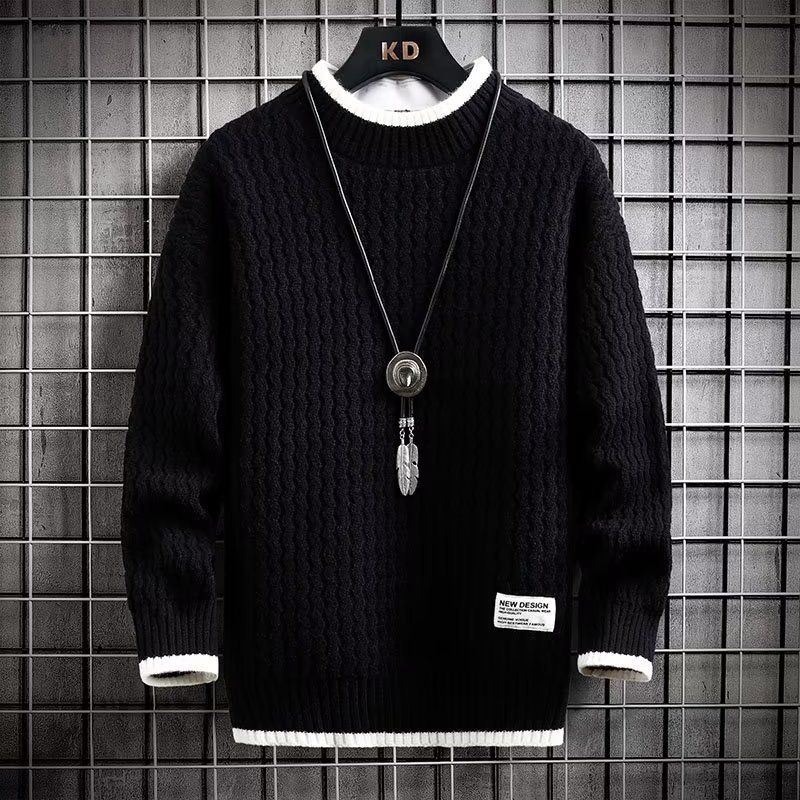 Oversized Style Knit Sweater – Winter Loose Fit Pullover For Men | Casual Streetwear Essential_voghion.com