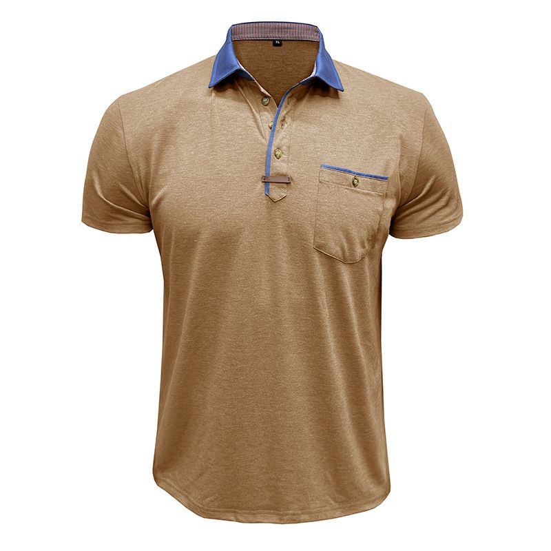 Grenzüberschreitende Sommer europäischen und amerikanischen Herren Kurzarm Revers T-Shirt, Außenhandel Herren Polo Shirt Casual Top Großhandel_voghion.com