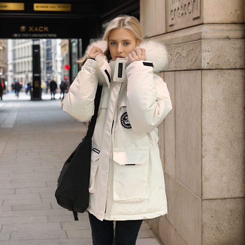Women's Clothing Winter New Workwear winter coats Cotton Jacket For Women Thickened Small Coat Couple Design Fur Collar Cotton Coat_voghion.com