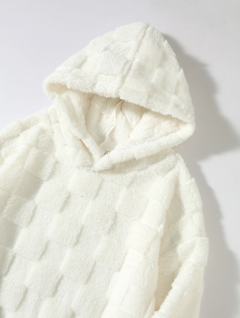 Übergroßer Fleece-Hoodie für Herren – Winter-Pullover mit Sherpa-Futter und Karomuster (S-XXL)_voghion.com