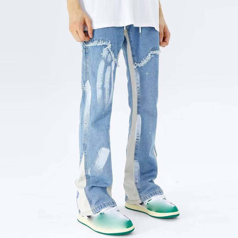 Men's Clothing Autumn Jeans Simple And Versatile High Waist Zipper Daily Trendy Trousers_voghion.com