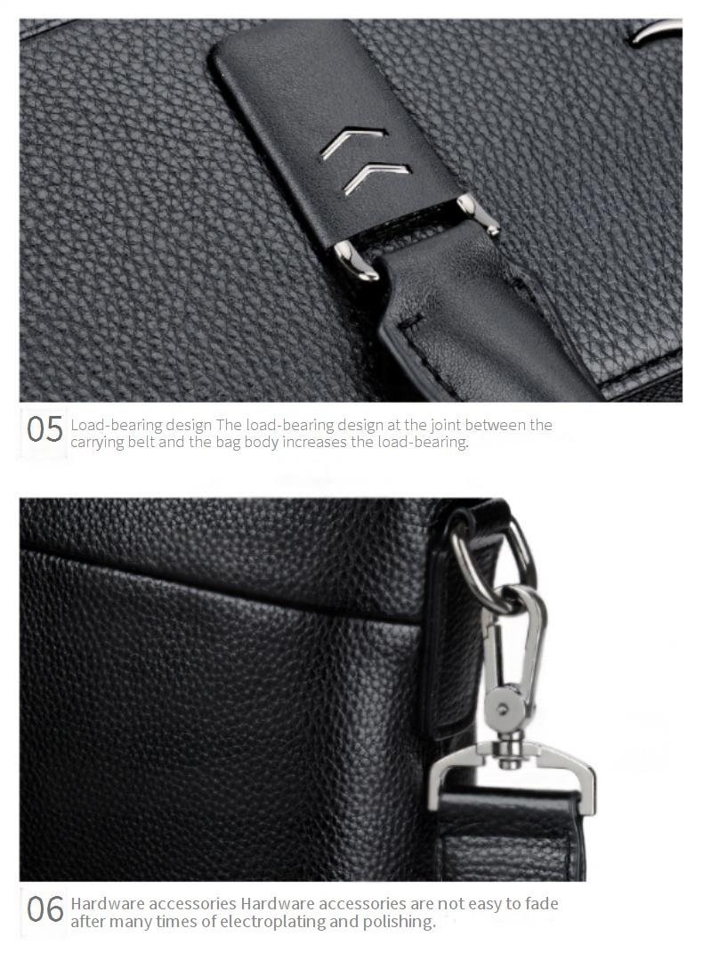 Men's Bags Factory Direct Sales Men's Handbag Large Capacity Casual Business Briefcase Horizontal Shoulder Crossbody Bag_voghion.com
