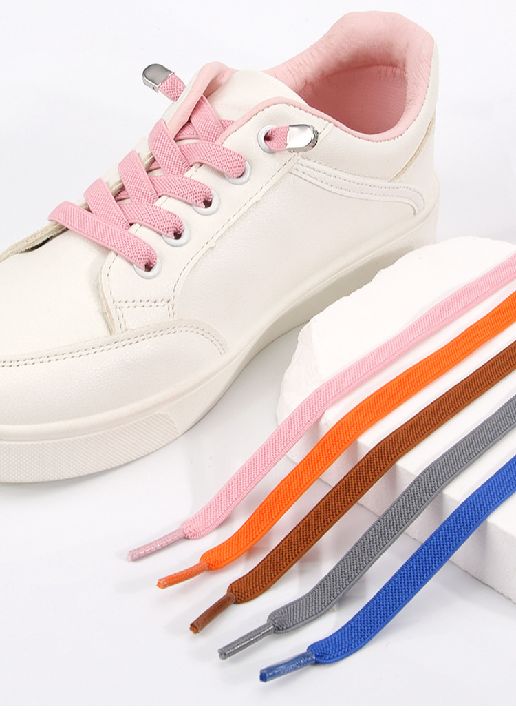 Lacci per scarpe senza nodi, elastici con fibbia piatta, scarpe bianche, lacci per scarpe senza nodi per bambini_voghion.com
