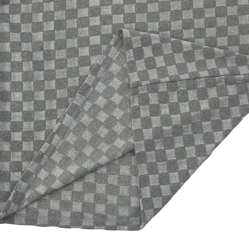 Herren Rundhals T-Shirt Hoodie Langarm Shorts Set Locker Lässig Schachbrett Sport Zweiteiliges Set_voghion.com