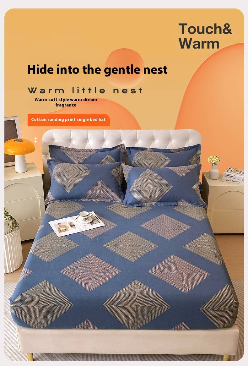 Lenzuolo con angoli in flanella di cotone di alta qualità - Coprimaterasso extra spesso e antiscivolo per letto Simmons/Spring - Set di biancheria da letto in tinta unita, pezzo unico_voghion.com