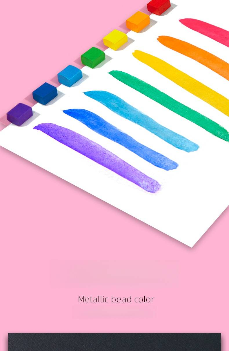 H&B 100 Colors Solid Watercolor Paint Set With Metallic & Fluorescent Colors - Premium Watercolor Painting Kit In Metal Case For Artists & Beginners_voghion.com