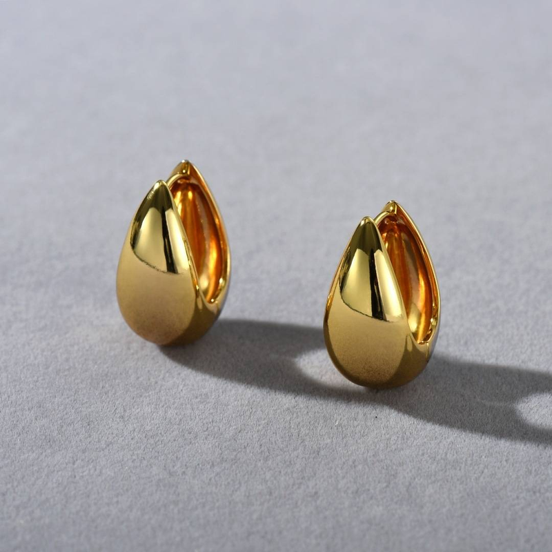 Damenschmuck Geometrische Gold- und Silber-Creolen - Minimalistische Modeohrringe für Frauen, trendige Statement-Ohrringe für den Alltag_voghion.com