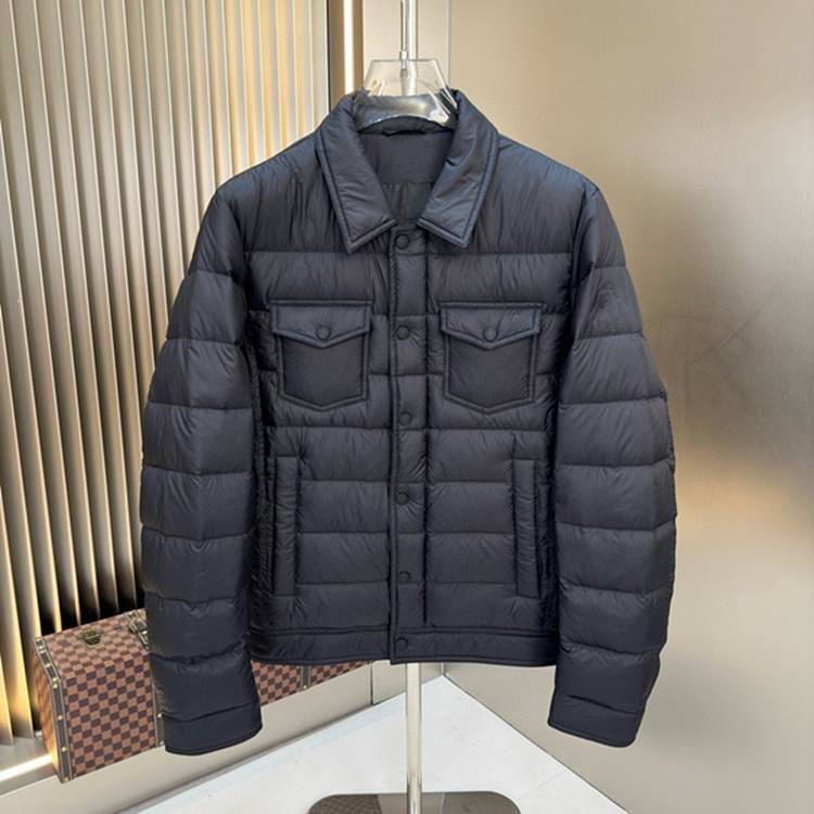 Men's Clothing Men's Lightweight Down Jacket With Lapel, Business Casual Winter Coat, Warm & Stylish Short Puffer Jacket For Cold Weather_voghion.com
