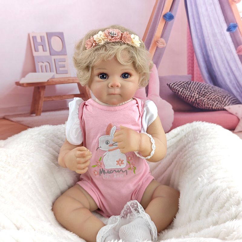 18inch Reborn Baby Bettie Stoffen Lichaam Pasgeboren Pop Levensechte Knuffelige Baby Meerdere Lagen Schilderij 3D Huid Meisje Prinses Speelgoed Nieuwjaarscadeau_voghion.com