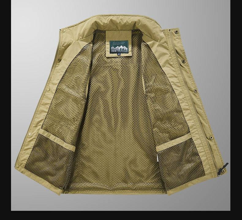 Utility-Weste mit mehreren Taschen für Outdoor-Aktivitäten – Leichtes Nylon mit Reißverschluss_voghion.com