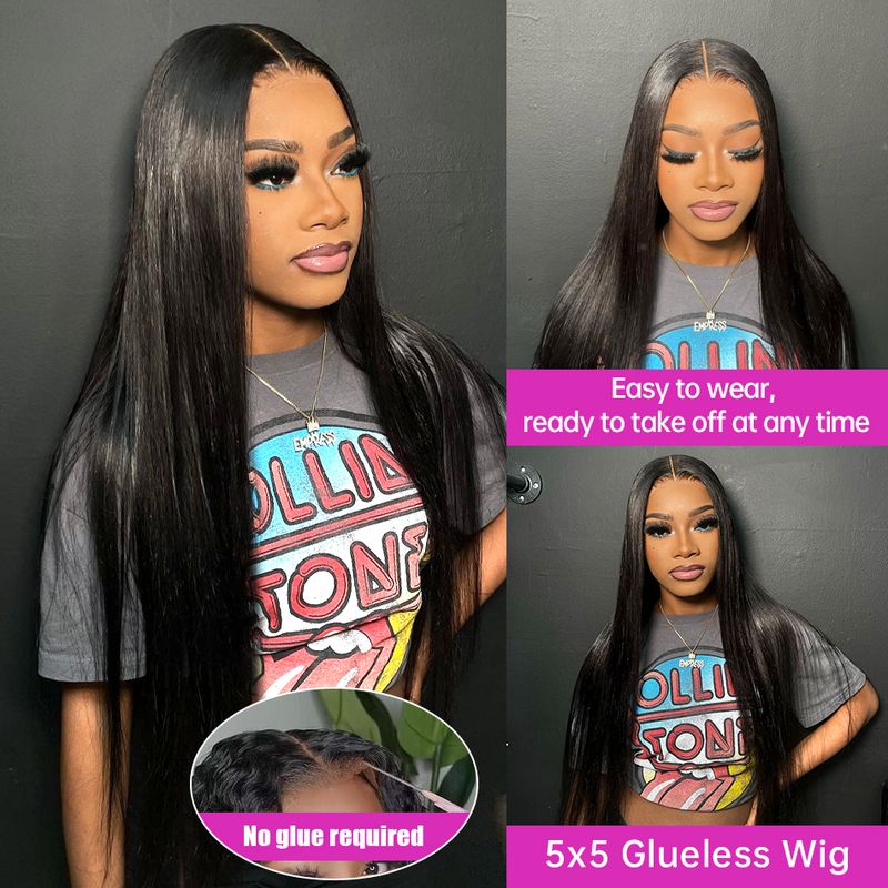 hete verkoop 250% Bone Straight 5x5 Lijmloze Voorgeplukte 13x4 Frontale Pruik 13x6 Transparante Kant Front Pruiken Voor Vrouwen_voghion.com