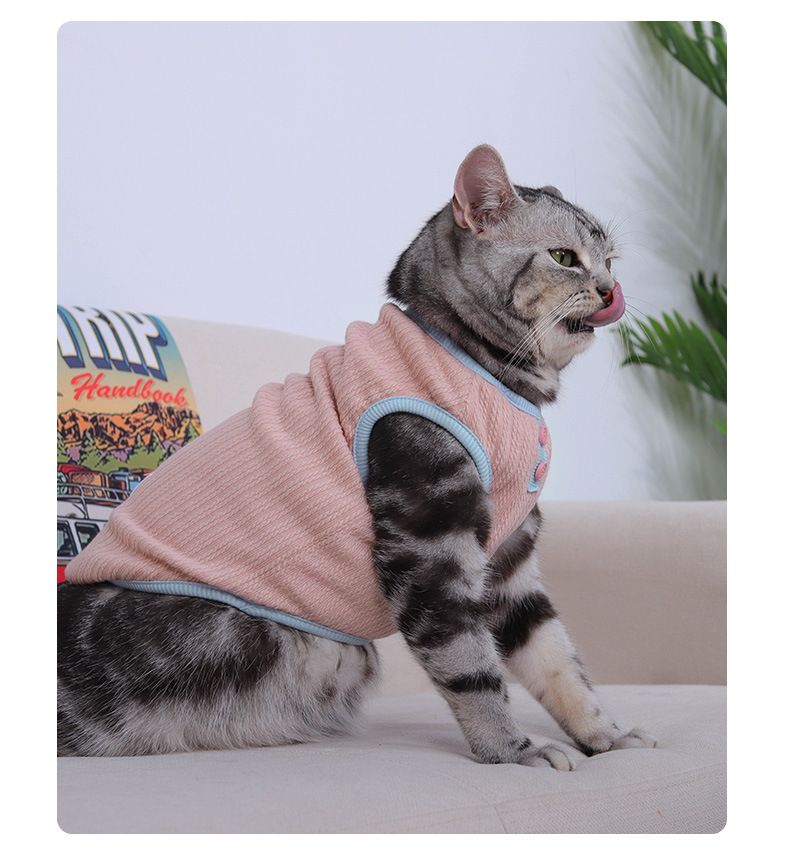 Nuovi vestiti per gatti, autunno e inverno, stile coreano, gilet spesso, abbigliamento per animali domestici, Teddy Bichon, cani di piccola taglia_voghion.com