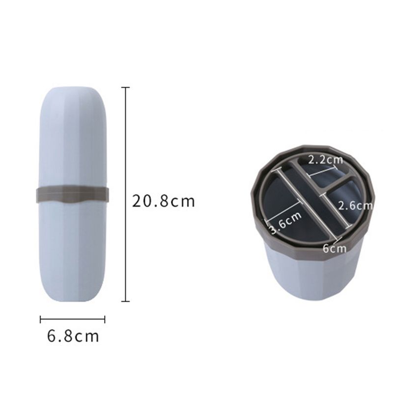 3 pezzi Portaspazzolino da viaggio Custodia portaoggetti da campeggio Scatola portadentifricio Tazza Scatola portaoggetti per la casa Copertura_voghion.com