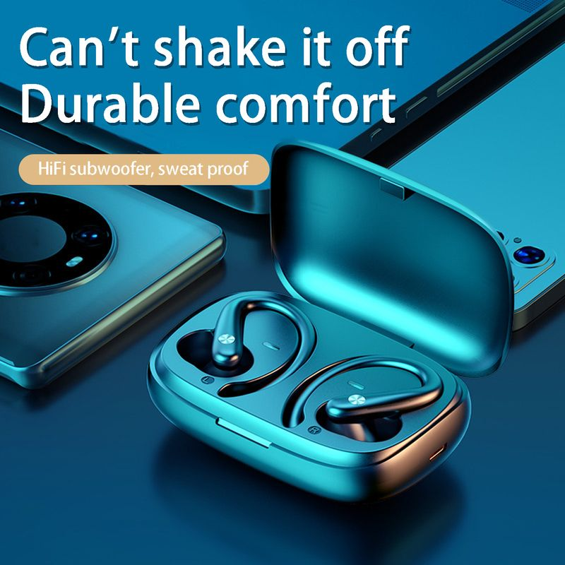 1 Set Earphone Fingerprint Touch Intelligent Noise Reduction Stereo Surround Bluetooth-compatible Wireless Earbud for_voghion.com
