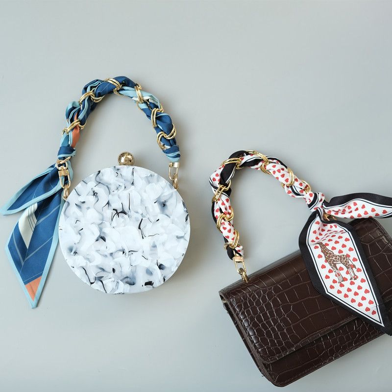 New Versatile Socialite Style Scarf Spring Summer Handbag Strap Bag Accessories Handheld Short Chain_voghion.com