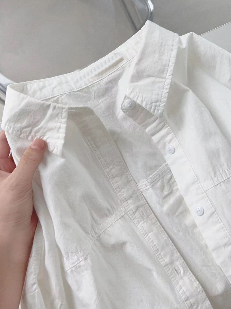 Robe en coton bleu clair style forêt pour femme, idéale pour le printemps et l'automne, coupe ajustée et polyvalente, taille S. Épaules classiques._voghion.com