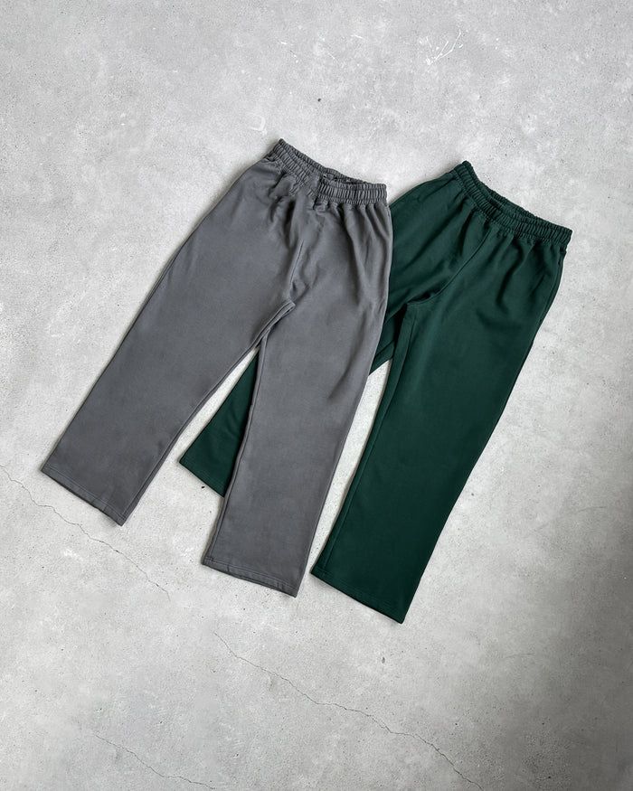 Autumn Winter Men's Comfortable Casual Loose Wide-Leg Long Pants Elastic Waistband Straight Fleece Sweatpants_voghion.com