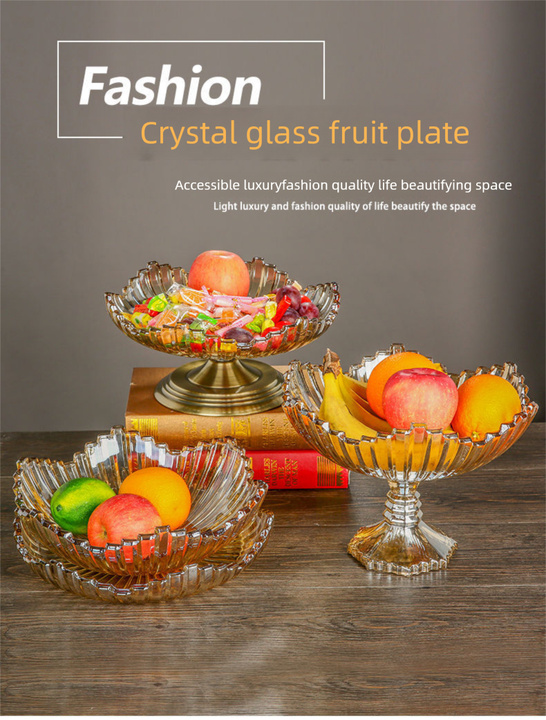 Tavolino da caffè in cristallo in stile nordico, moderno, creativo, semplice, per snack, caramelle e frutta secca_voghion.com