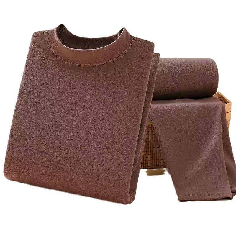 Thermo-Unterwäsche-Set aus deutschem Samt für Herren für den Winter, halbhoher Hals, Kleidung, Herbsthosen, mittleres Alter und ältere Menschen,_voghion.com