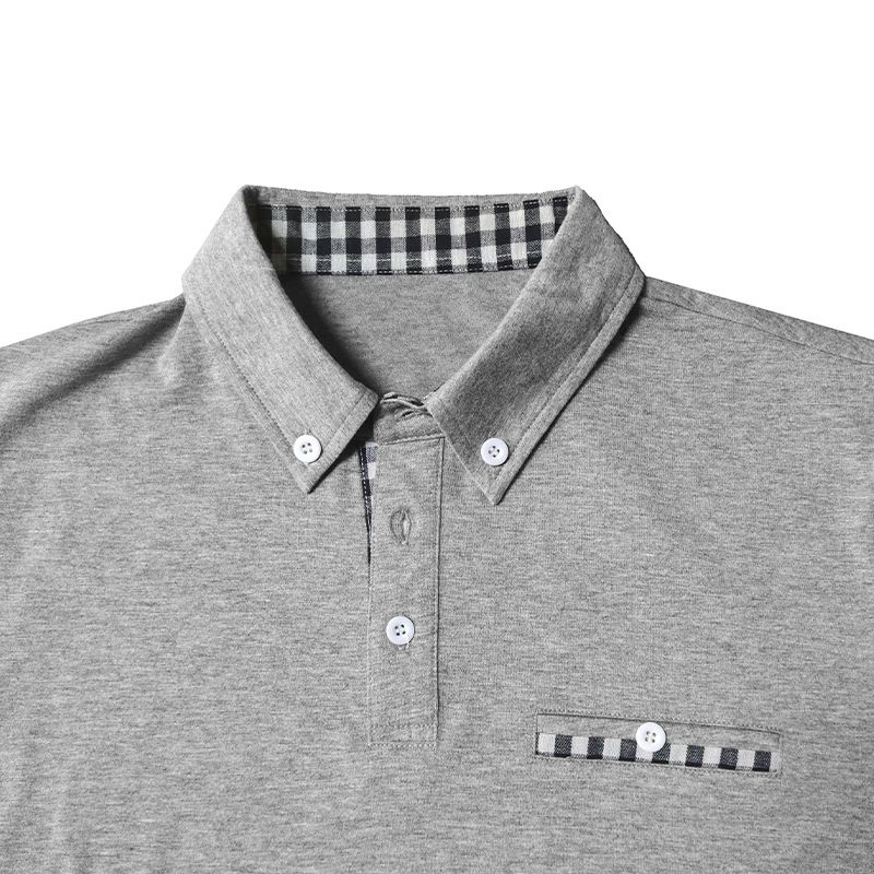 Neues kariertes Kurzarmoberteil für den Sommer für Herren_voghion.com