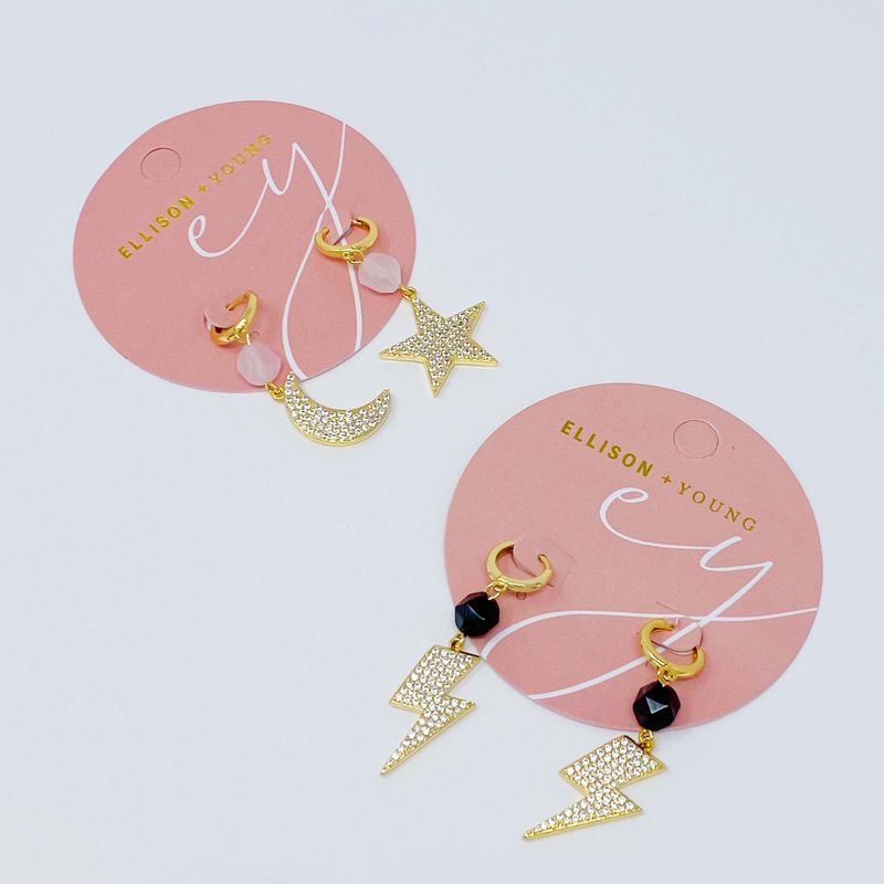 Shine From Sky Drop EarringsShine From Sky Drop Earrings_voghion.com