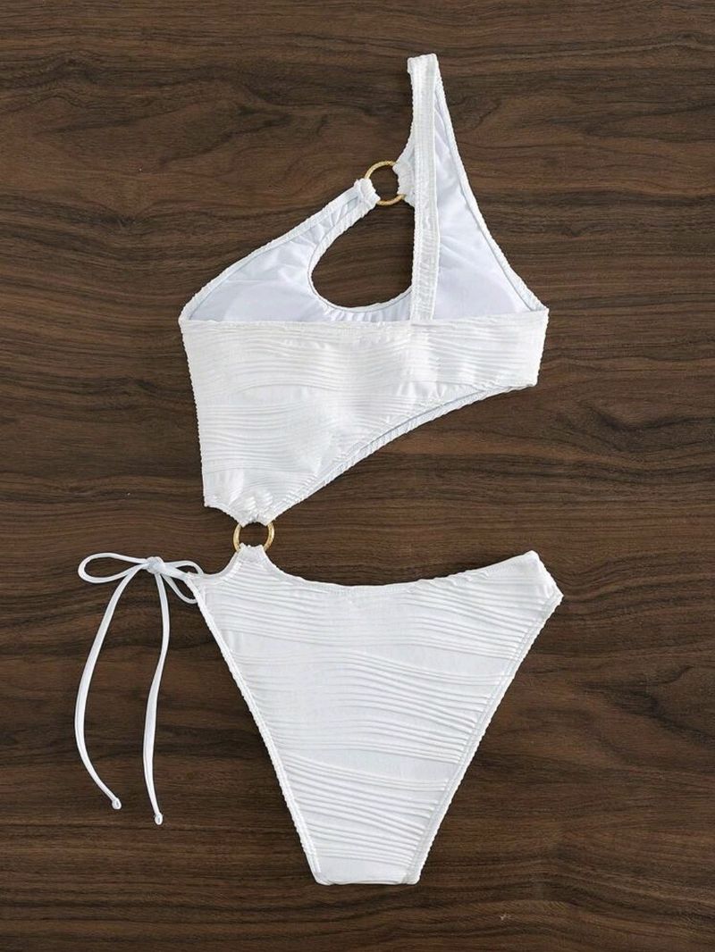 Venta al por mayor del fabricante del traje de baño de una sola pieza del bikini del color sólido atractivo de las mujeres_voghion.com