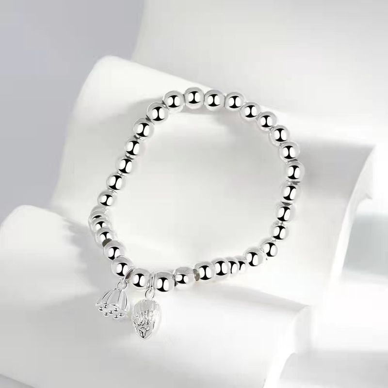 Nytt armband med runda pärlor i legering, slätt lotusfrö, lotuskapselarmband, kvinnligt två världars direktsänd dräneringssmycke_voghion.com