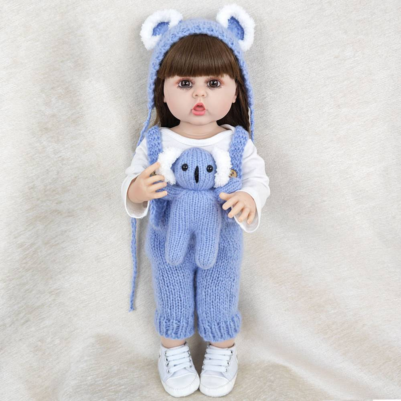 55cm simulation baby toy reincarnation doll soft rubber girl princess gift can be changed, can take a shower, accompany the doll_voghion.com