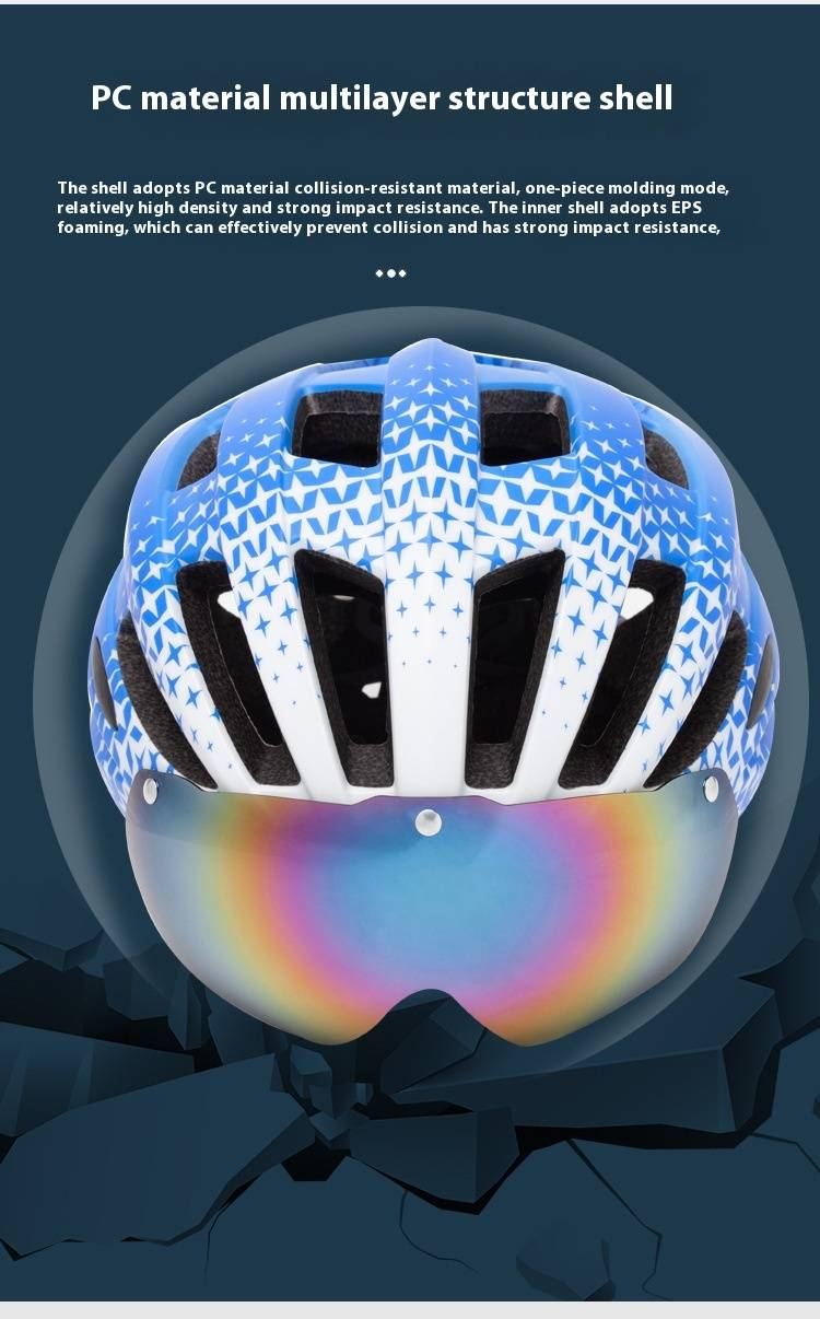 Casque de vélo à visière magnétique amovible avec feu arrière – Casque de vélo de route et VTT moulé monobloc pour hommes et femmes_voghion.com