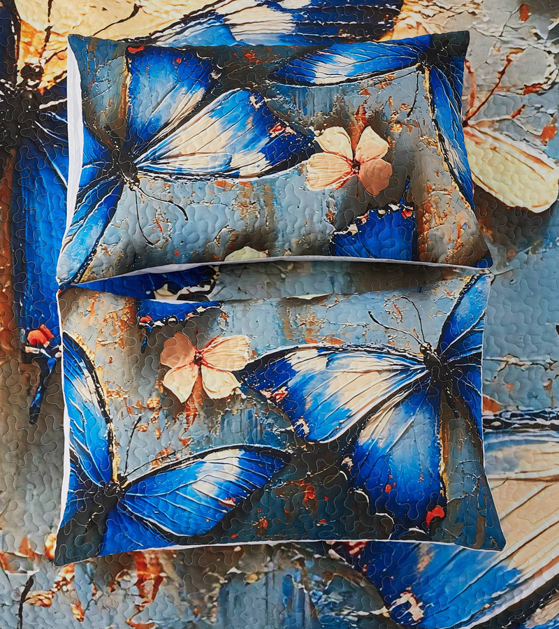 CG45 Butterfly Bed Cover Set, Suitable For Bedrooms And Living Rooms (1*bedspread +2* Pillowcase, No Duvet Core Or Pillow Core)_voghion.com