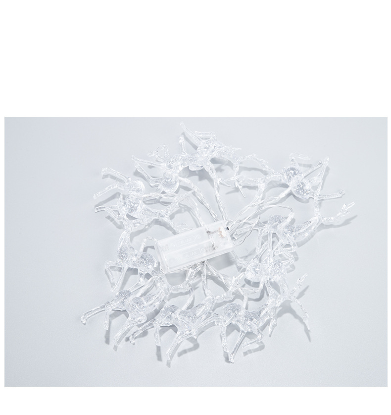 Guirlande lumineuse LED de Noël en forme de renne, blanc chaud et multicolore, avec piles, USB ou prise secteur, décoration d'intérieur/extérieur pour la maison, le centre commercial ou l'hôtel._voghion.com