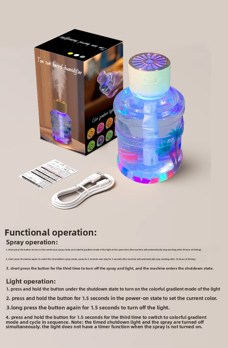 Humidifier & Aroma Diffuser – 500ml Large-Capacity Car/Home Air Moisturizer With 8H Timer, Auto Shut-Off, USB Power – Ultra-Quiet (36dB), 3 Colors_voghion.com