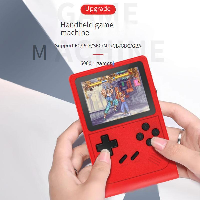 GS GB300 Retro-Mini-Spielkonsole mit über 6000 klassischen Spielen, Dual-Player-Unterstützung, AV-Ausgang, 8 GB Speicher, USB- und TF-Kartensteckplatz – Ideal für Kinder und Erwachsene_voghion.com