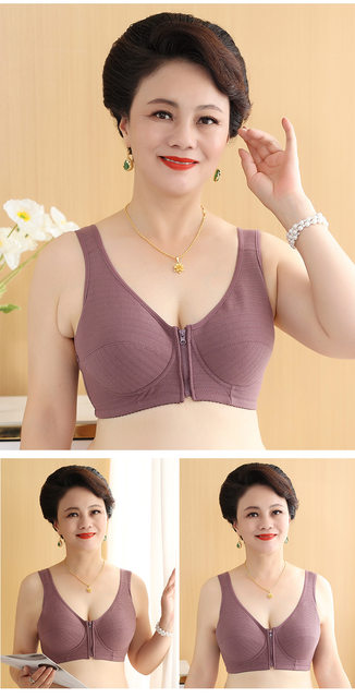Reggiseno push-up in morbido cotone con coppa BC e cerniera frontale, intimo da donna, sexy, senza anello in acciaio, tipo nuovo, taglie forti, abbigliamento da donna Mujer_voghion.com