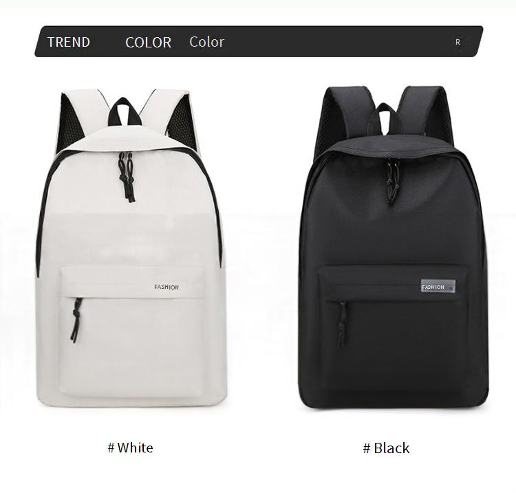 Zaino minimalista a tinta unita per la scuola e i viaggi - Zaino unisex leggero e resistente con scomparto per laptop (15 pollici)_voghion.com