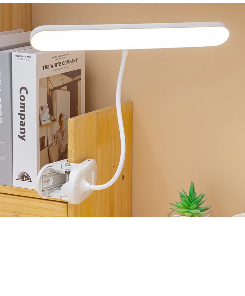 Luminária de mesa LED clip-on com brilho de 90+ CRI e grau AA, recarregável por USB, controle de toque e temperatura de cor ajustável – Luminária de estudo_voghion.com