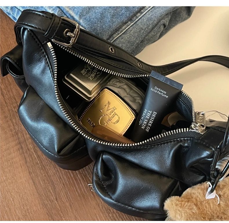 2025 Fall/Winter New Underarm Saddle Bag Multi-Pocket Crossbody Biker Bag Stylish And Versatile_voghion.com