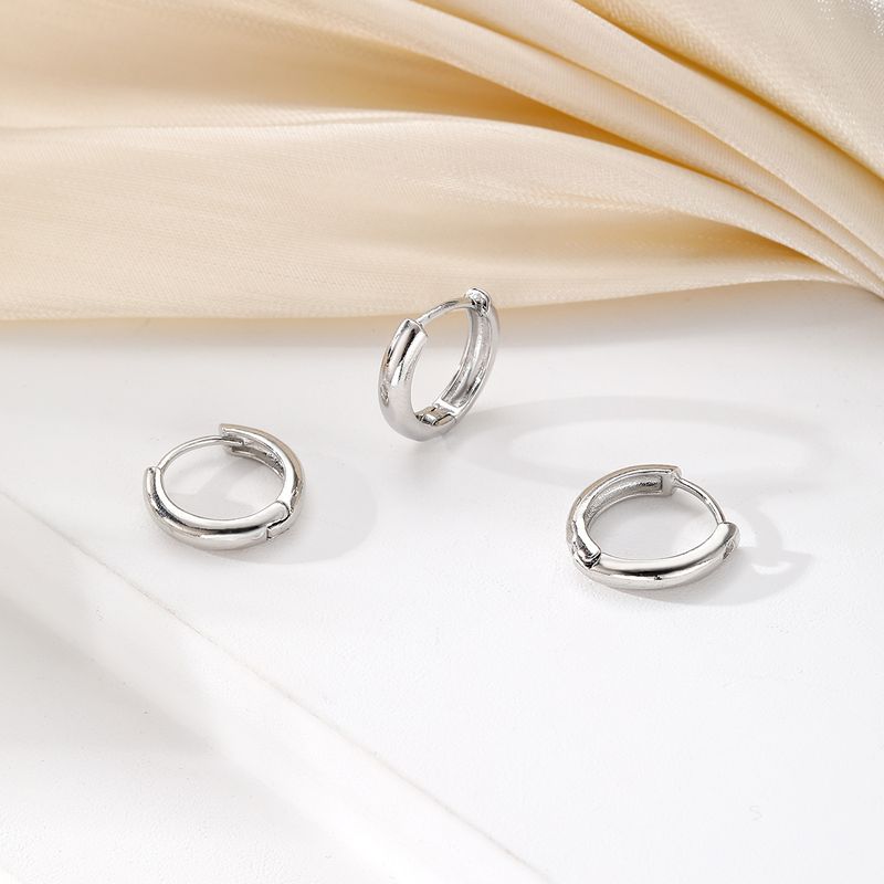 GEOMETRIC TRIO - Alloy Hoop Earrings Set (High-End Minimalist Jewelry, Retro Personality Design)_voghion.com